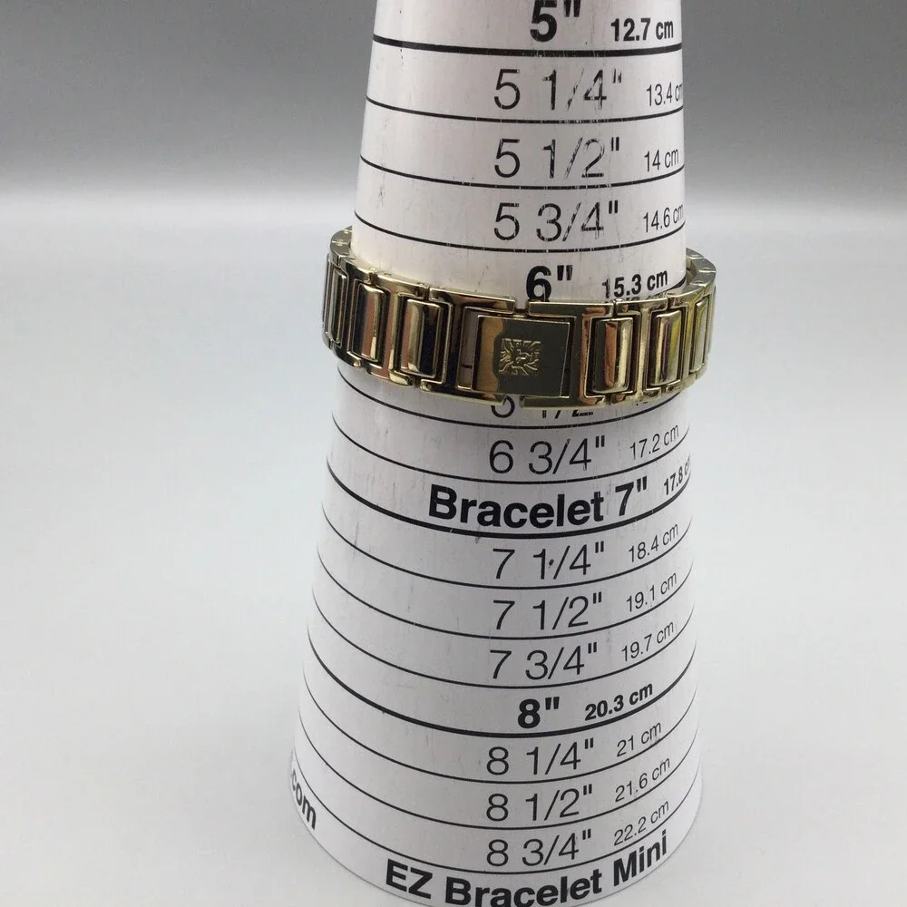 Anne Klein Diamond Accent Womens Watch 32mm Gold Tone AK/1328 New Battery 6.25